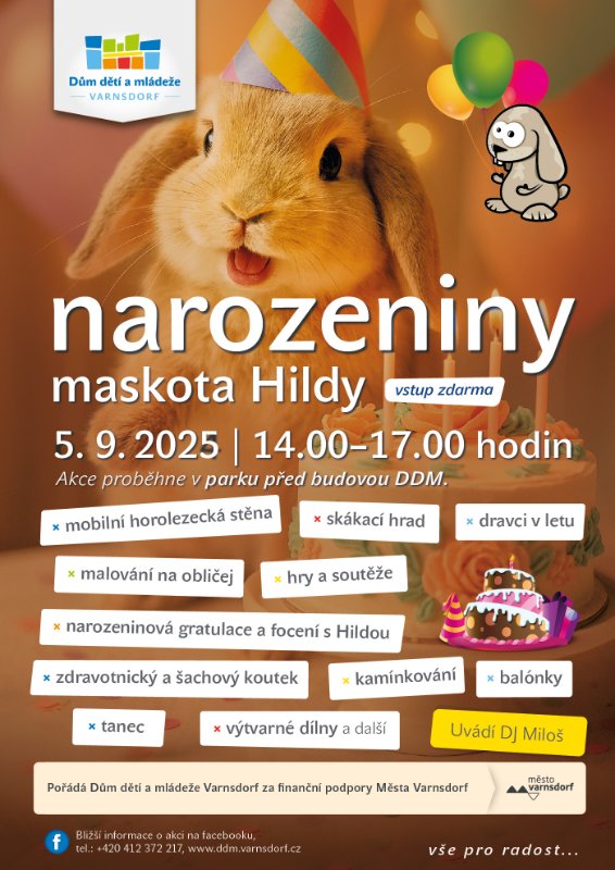 Narozeniny maskota Hildy 2025
