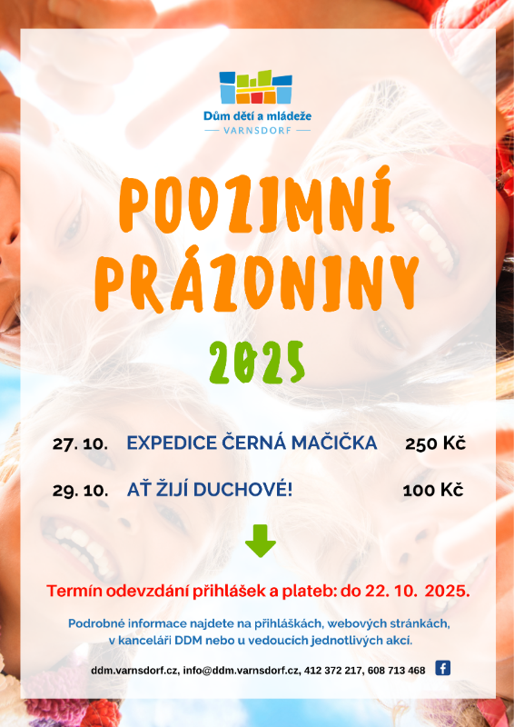 Podzimní prázdniny 2025