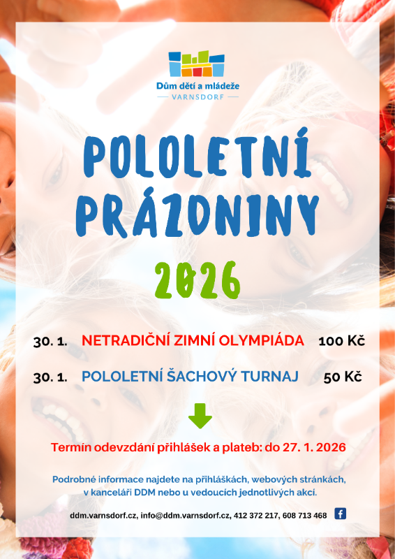Pololetní prázdniny 2026