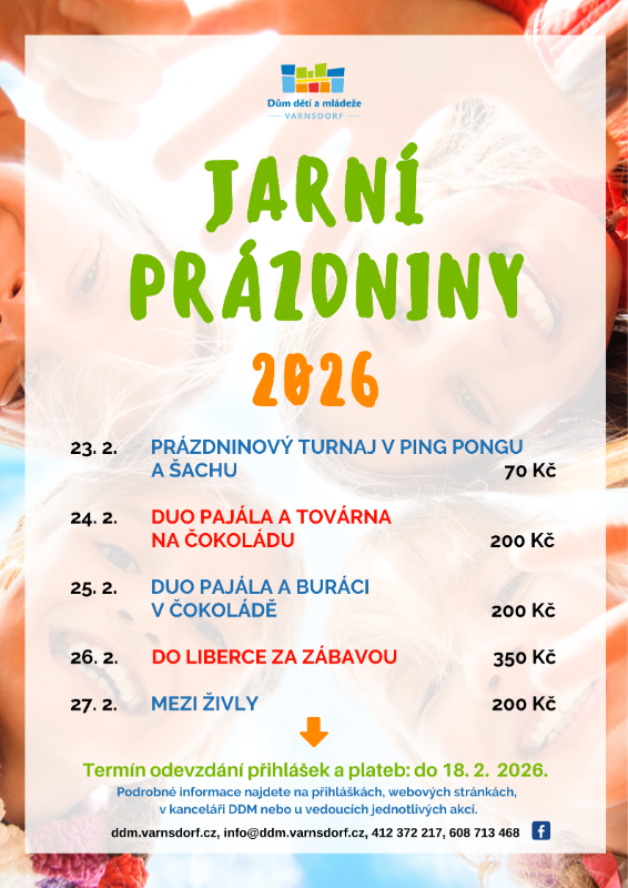 Jarní prázdniny 2026