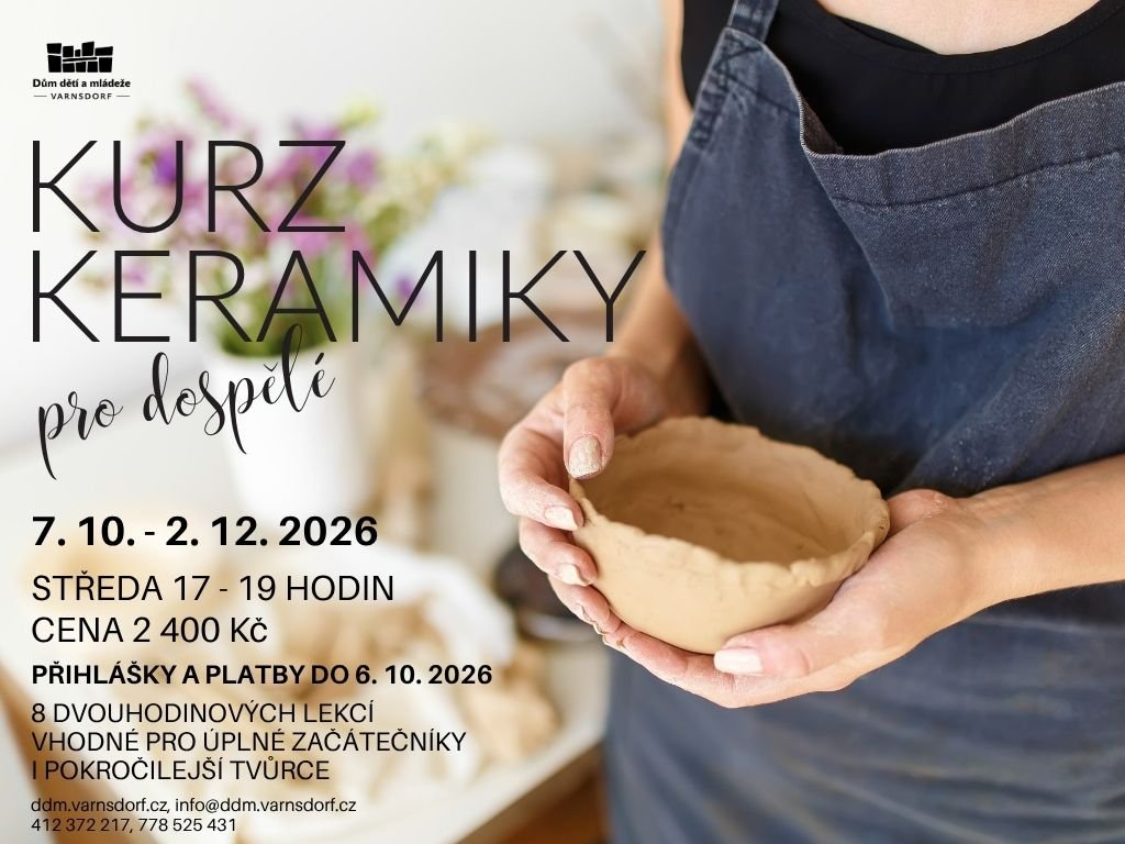 Podzimní kurz keramiky pro dospělé 2026